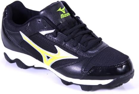 FINCH FRANCHISE 4 BY MIZUNO WOMEN'S SOFTBALL MOLDED CLEATS BLACK OPTIC YELLOW US WOMEN'S 8.5M