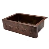 33 Copper Farmhouse W/Star Design On Apron