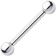 10 Gauge STEEL BARBELL Tongue Ring 3/4" 6mm