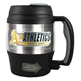 MLB Oakland Athletics 52-Ounce Stainless Steel Macho Travel Mug with Bottle Opener