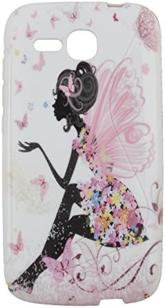 Jiayitong Pattern Design TPU Silicone Case For Huawei Ascend Y600 Protection Shell Cover Back Skin (Butterfly Girl)