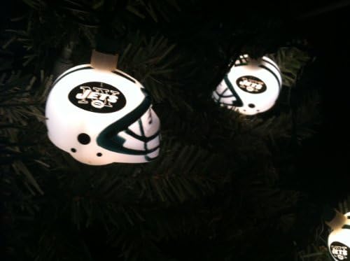 NFL Party String Lights - NY Jets Football Helmet Christmas Lights