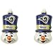Topperscot St. Louis Rams Blown Glass Top Hat Snowman Ornament (2 Pack) Size: One Size