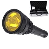65W / 55W 6000LM 380mm Hid Rechargable Flashlight Torch With 6600mah Li-ion Battery And Car Charger