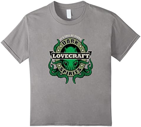 H. P. Lovecraft Dark Spirits Shirt  - Kids 6 - Slate