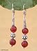 Earrings, 'Passion for India' 0.3" W 2.5" L