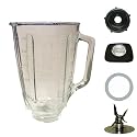 5 cup, square top glass jar assembly.