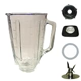 5 cup, square top glass jar assembly.