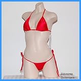 BIKINIMO SEXY THONG BIKINI (Candy Apple Red) A B Cup at Bikinimo Swimwear