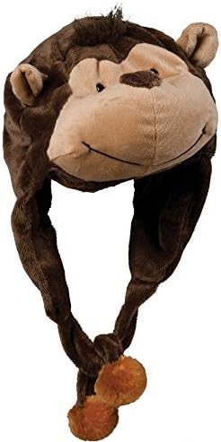 Kids Monkey Animal Face Winter Hat - One Size fits age 4, 5, 6