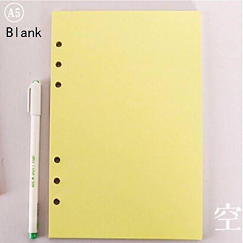 A5 To Do/Blank/Ruled/Lattice Planner Diary Insert Refill Organiser 40 Sheets Model:Blank(Yellow)