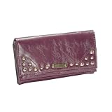 Women Kenneth Cole Purple Studded Flap Wallet