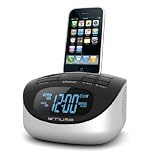 Muse M-103IP Uhrenradio mit iPhone/iPod Dockingstation (Dual-Alarm, AUX-Eingang) schwarz