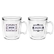 Bride & Groom 12 oz Insulated Coffee Mug Set, Clear (2)