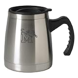 University of Memphis - 16-ounce Squat Travel Mug Tumbler - Silver