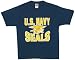 U.S. Navy Yellow Seals Logo - Navy One-Sided Military Logo T-Shirt / Tee