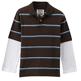 Boys' Mossimo Long-Sleeve Polo - Brown