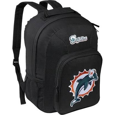 NFL Miami Dolphins Southpaw Backpack (Black, Medium)