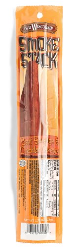 Old Wisconsin Smoke Stacks Beef Sausage with Cheddar, 2.75-Ounce Units (Pack of 18) by Old Wisconsin