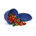 Norpro Blue Silicone 7.5 Inch Knockdown Colander