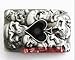 belt buckle vintage Casino Poker Spades Skull ace