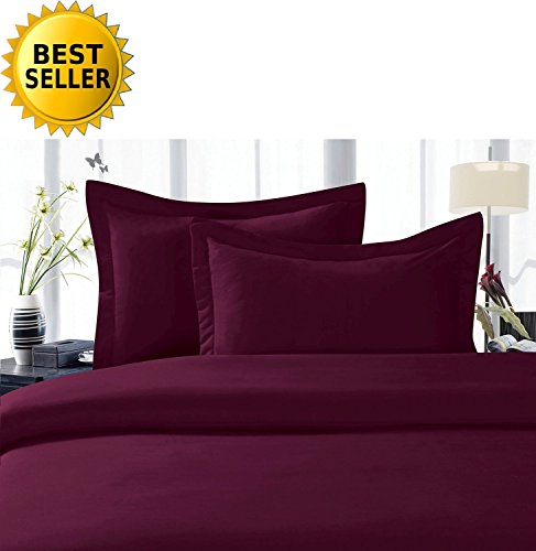 Elegant Comfort 1500 Thread Count Luxury Egyptian Quality Wrinkle and Fade Resistant 4-Piece Sheet Set, Full, Purple