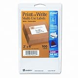 AVERY-DENNISON / AVE05444 / Self-Adhesive Removable Labels, 2 x 4, White, 100/Pack / Sold as 1 PK
