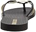 Ipanema Women's Kirei Flip Flop, Black/Gold, 6 M US