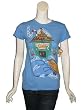 MADE U LOOK Santa's Shop T Shirt in Blue