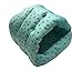 WOWOWMEOW Small Animals Warm Hanging Cage Cave Bed for Hamsters, Guinea-Pigs, Rats and Chinchillas (M, Star-Blue)