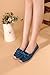SUNROLAN Women's Suede Leather Lace-Up Slip-On Loafers Moccasins Work Flat Shoes