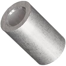 Round Spacer, 2011 Aluminum, Inch, 1/4" Length, #8 Screw Size, Pack of 10