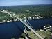 Aerial View of the Thousand Island Bridge and the Saint Lawrence River in New York Photographic Poster Print by Richard Nowitz, 12x9