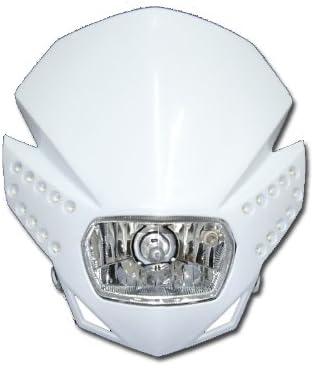 White Motorcycle Streetfighter Headlight Fairing Cross Universal Motorbike LL45