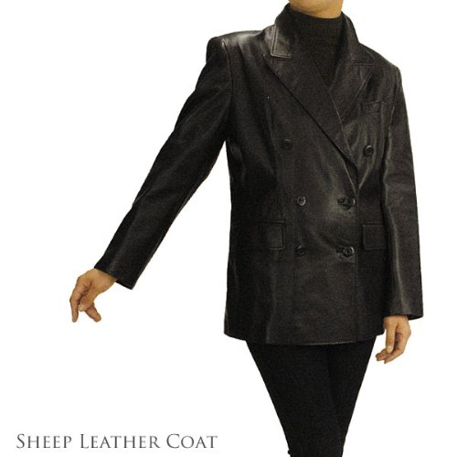 シープレザー コート レディース テーラードカラー