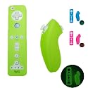 GLOW in DARK Nintendo Wii Remote Control + Nunchuk Silicone Skin Protector Cover Case (Many Colors Available)