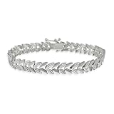 Sterling Silver Diamond-Accent Chevron Bracelet