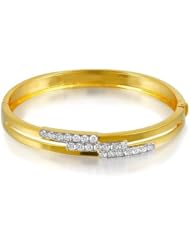 1.206 ct Diamond & Yellow Gold Hinge Bangle