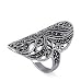 Filigree Floral Marcasite Band Sterling Silver Ring Size 6 to 9