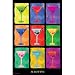 (23x35) Martini Glasses (Pop Art 3) Art Poster Print