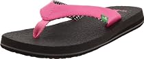 Sanuk Women's Yoga Mat Flip Flop,Pink,11 M US