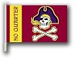 East Carolina Pirates Car Flag W/Wall Brackett Set Of 2 - Car Flag Ecu No Quarter