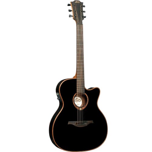 Lag T100ASCE Black Auditorium Cutaway Acoustic-Electric Guitar