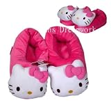 Produkt-Bild: Sanrio "Hello Kitty" Hausschuhe - Rosa Pl&uuml;sch "Hello Kitty" Hausschuhe
