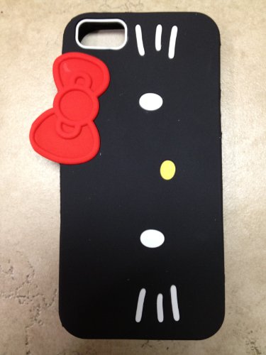 Iphone 5 Hello Kitty Black Silicone Case