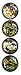 iPop Tiffany Pond 4 Pack Clicks Magnet Set