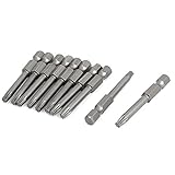 uxcell トルクスドライバービット T20ヘッド 六角シャンク幅0.63mm 全長50mm