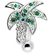 Top Mount Green Jeweled Palm Tree Belly Ring