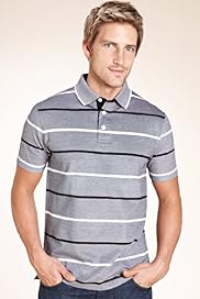 Blue Harbour Pure Cotton Birdseye Striped PiquÃƒÂ© Polo Shirt
