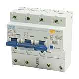 uxcell　漏電ブレーカー　短い電流回路ブレーカー　過負荷保護　電源保護　電気コンポーネント　3P+N 10KA　100A 400V